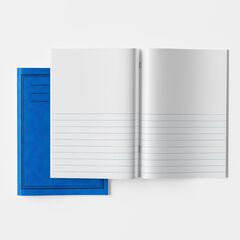 A4 Exercise Book 1/2 15mm Ruled 1/2 Plain 40pg Blue 50pk Blue A4 Exercise Book 1/2 15mm Ruled 1/2 Plain 40pg Blue 50pk Blue hi-res